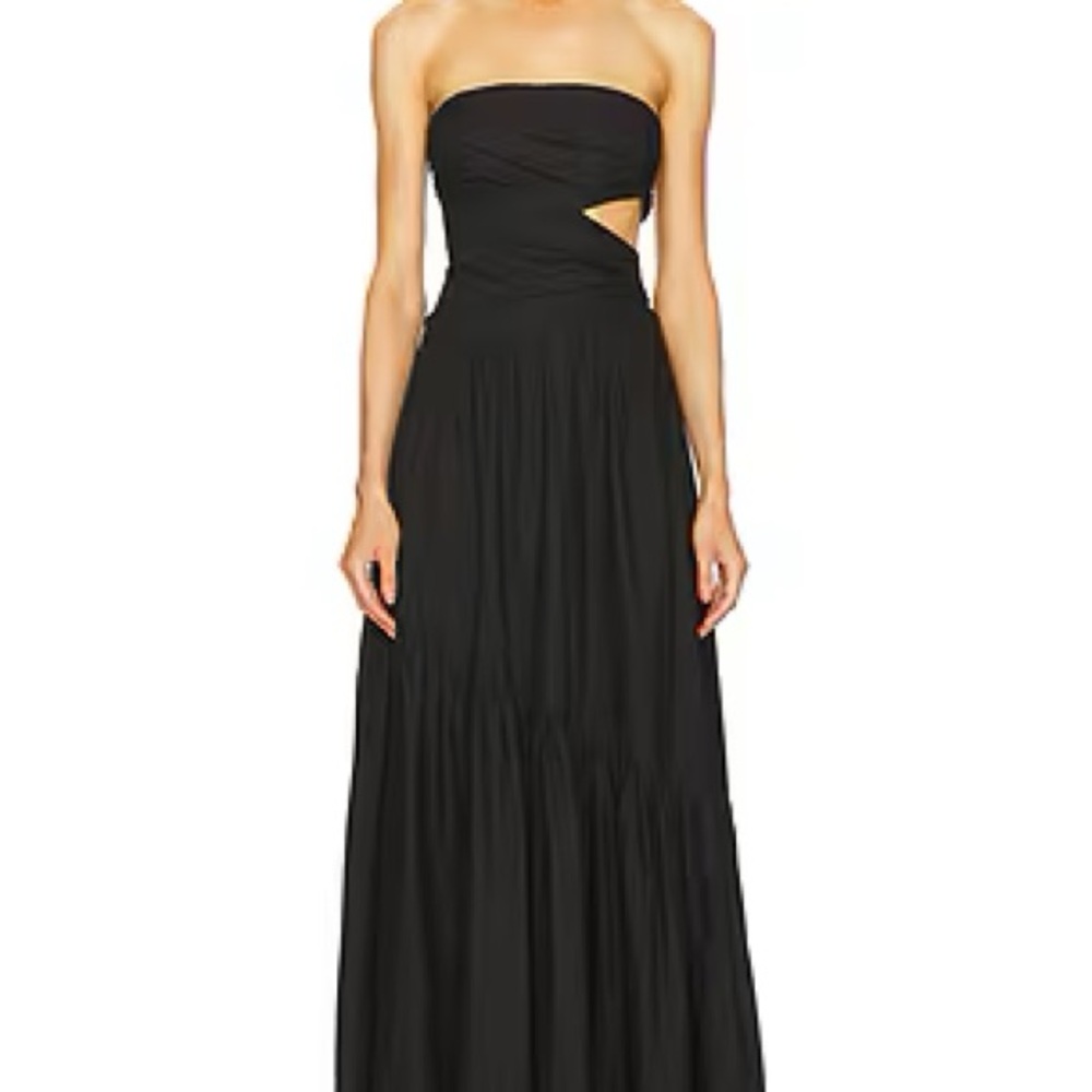 A.L.C. Black Strapless Maxi Dress